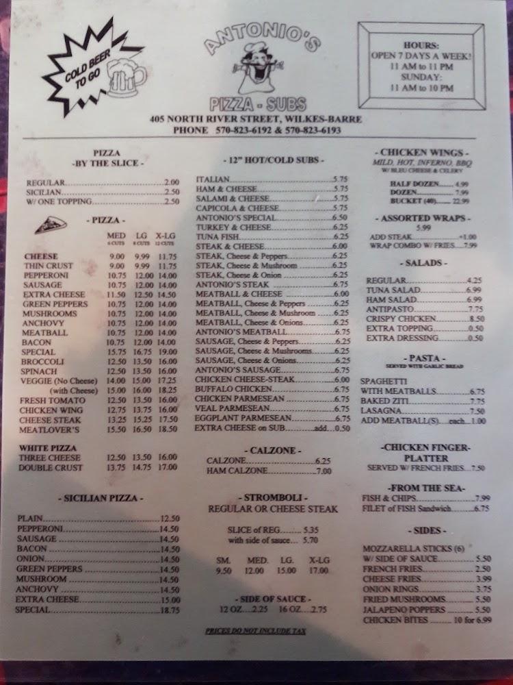Antonio's Pizza Menu image 4
